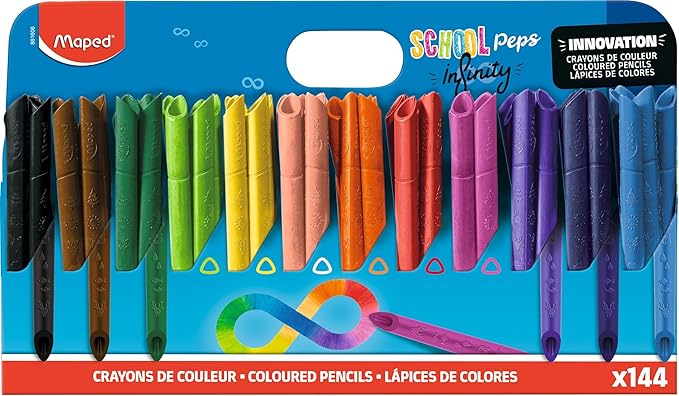 Maped Color'Peps Infinity Colored Pencils - No sharpening needed! - 144 Colors