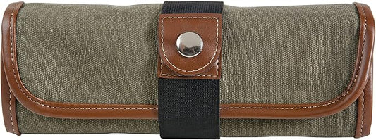 Speedball Art Products 353360 Canvas Pencil Roll Up, Olive W/Brown Trim, Holds 26 Pencils
