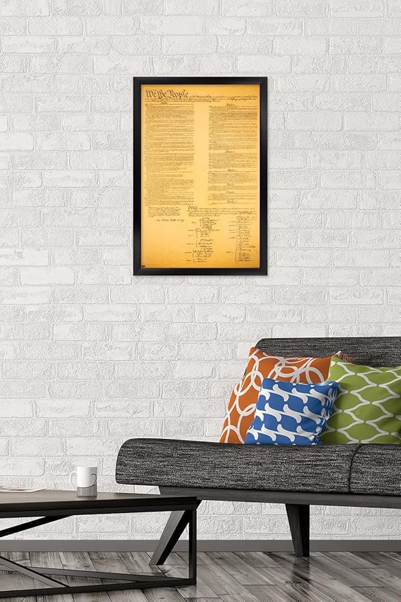 Trends International The Constitution Wall Poster, 14.725" x 22.375", Black Framed Version