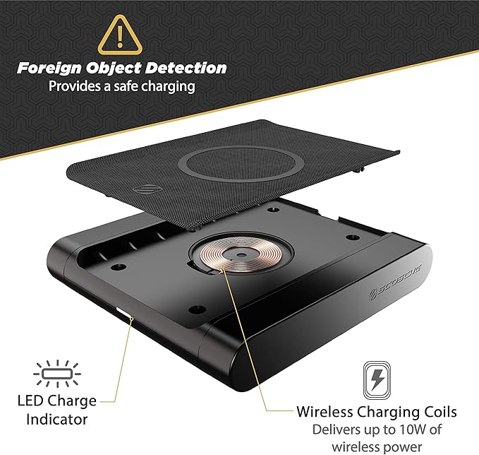 Scosche BLQP-XTSP BaseLynx Pad Qi-Certified Modular Customizable Wireless Charging Station