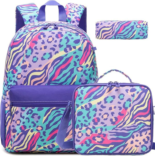 Backpack for Girls Backpack for School 8-10 Kids Backpacks with Lunch Box Schoolbag for Kids with Pencil Case