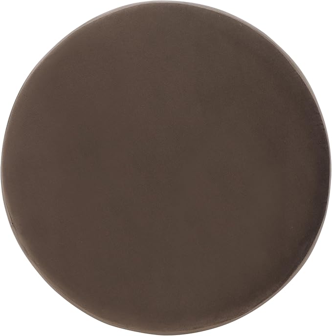 SAFAVIEH Home Collection Mista Chocolate Brown Velvet Round Ottoman Seat Foot Rest