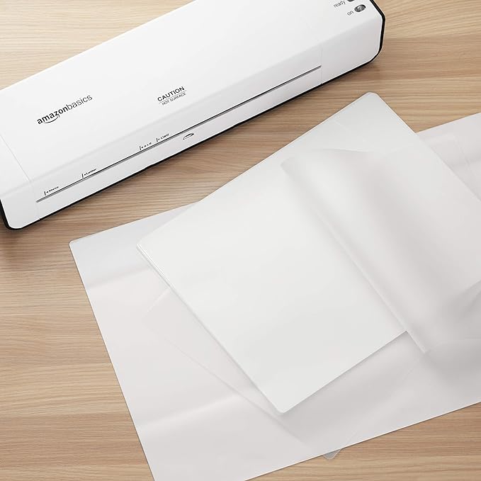 Amazon Basics Clear Thermal Laminating Plastic Paper Laminator Sheets,9 x 11.5-Inch,2.8mil,(Pack of 1200)