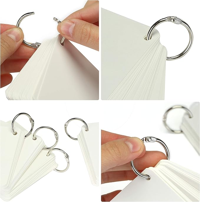 Mr. Pen- Loose Leaf Binder Ring, 50 Pack, 1 Inch, Loose Leaf Binder Book Rings Bulk, for Books and Index Cards, for School, Home, or Office, Silver