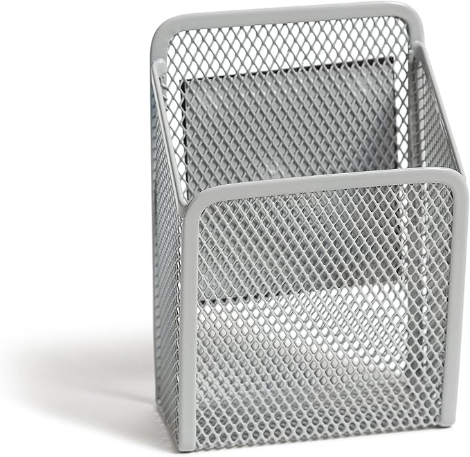 U Brands Mesh Locker Organization Kit, Includes Magnetic Cup, Folding Shelf and Bin, 3 Pieces (Grey)