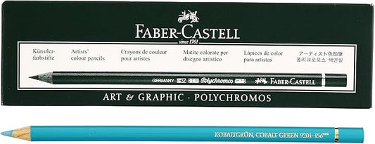 Faber Castel Polychromos Colored Pencils, 156, Cobalt Green, 6 Count