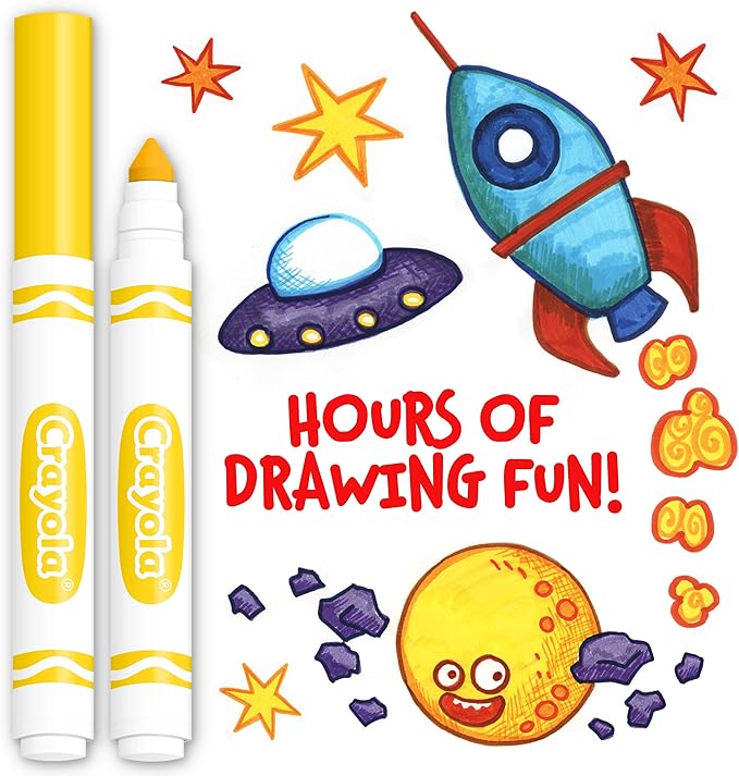 Crayola Broad Line Markers - Yellow (12ct), Markers For Kids, Bulk School Supplies For Classrooms & Teachers