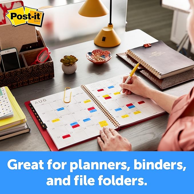 Post-it Tabs, 1 in Solid, Asst Colors, 25/Color, 25/Dispenser, 4 Dispenser/Pack (686-RALY) (24 Pack)