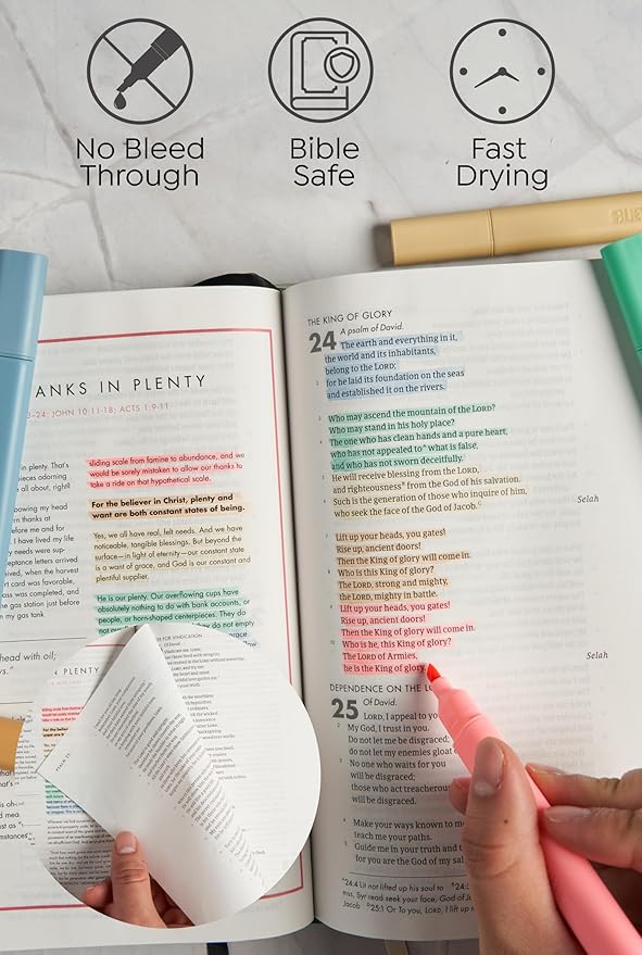 BLIEVE- Aesthetic Highlighters No Bleed Through Assorted Colors, Cute Highlighter For Journaling Office Supplies And Accessories, Bible Highlighters And Pens No Bleed Chisel Tip (VINTAGE)