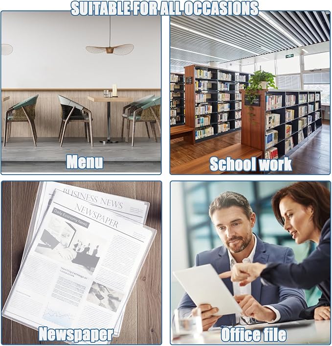 8 1/2" x 11" Rigid Print Protectors Clear Sheet Protectors Hard Plastic Paper Page Magazine Protectors for Collectors Rigid Top Loaders Document Holder Birth Certificate Protector (8)