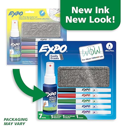 EXPO Low Odor Dry-Erase Marker Set Ultra Fine Tip Assorted Colors 5 Count