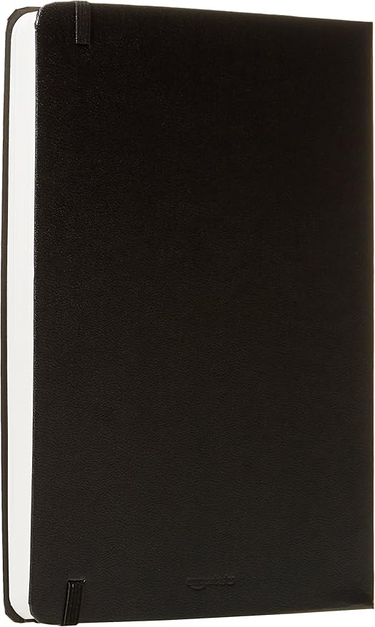 Amazon Basics Daily Planner and Journal, Weekly and Monthly, Undated, Productivity Organization with Goals, Hardcover, 5.8" x 8.25", Black