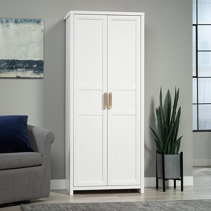 Sauder Miscellaneous Storage Cabinet, White Finish