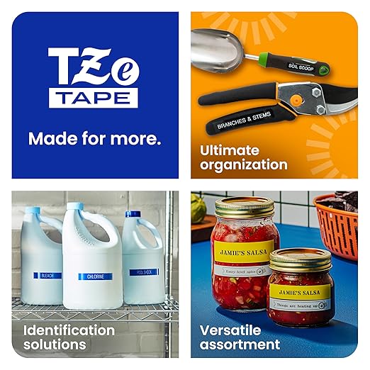 Brother Tape, Black on Clear Extra Strength, 9mm (TZeS121)