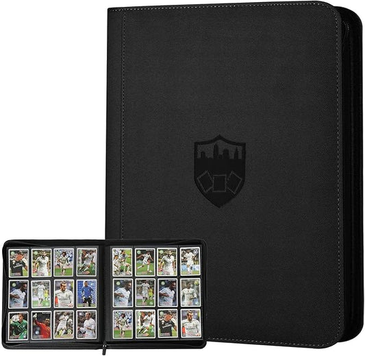 Trading Card Binder 12 Pocket, GERMUN PU Cover Card Binder for 720 Cards, Premium Trading Card Holder Folders, Double Sided Pocket Card Album for MTG, TCG (Black)