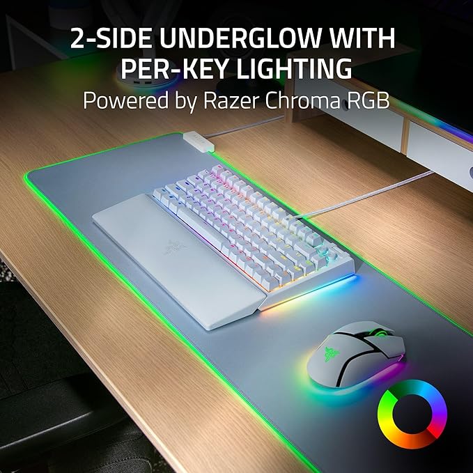 Razer BlackWidow V4 75% Mechanical Gaming Keyboard: Hot-swappable Design - Compact & Durable - Orange Tactile Switches - Chroma RGB - MF Roller & Media Keys - Comfortable Wrist Rest - White (Renewed)