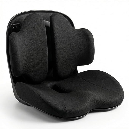 CabSupport M3 Pro Ergonomic Seat Cushion - Upgraded Extra Large & Thick Design, Dynamic Lumbar Support & Spineseat Patented Spine Alignment, Breathable Posture Corrector for Office Chair, Car & Gaming