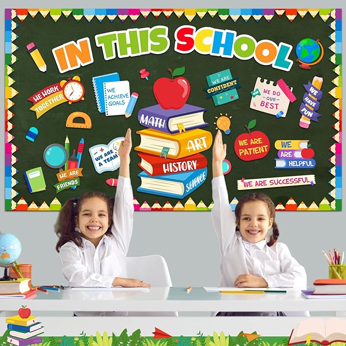 Pasimy in This School Bulletin Board Decorations Motivational Bulletin Board Set Inspirational Affirmation Classroom Decor Cutouts for Elementary Middle Back to School Home Office Wall Door Supplies