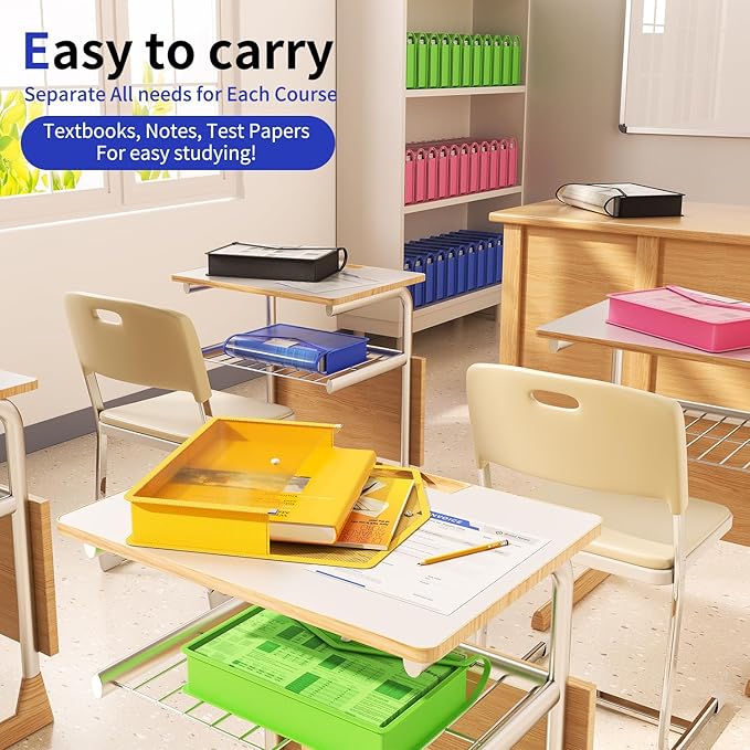 2 Pack Plastic Expanding File Folder, Transparent envelopes with Snap Closure, Fit Letter/A4 Size for School/Office/Home/Hospital, No Dividers, Large Capacity（Blue）