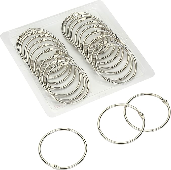 Mr. Pen- Loose Leaf Binder Ring, 20 Pack, 2 Inch, Binder Rings, Book Rings