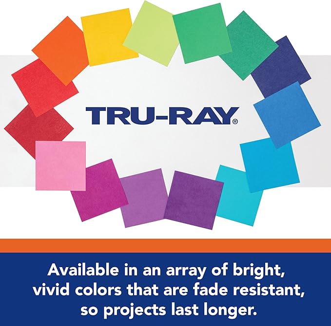 Tru-Ray® Construction Paper, 50% Recycled, 12" x 18", Purple, Pack Of 50