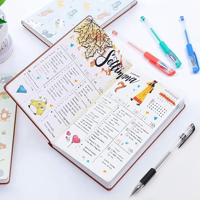 Shuttle Art Gel Pens, 32 Colors Gel Pen Set with Coloring Book for Adults Coloring Books Drawing Doodling Crafts Scrapbooking Journaling (Pack of 2)