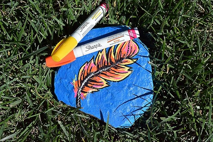 Sharpie Oil-Based Paint Markers Medium Point Assorted Colors 5 Count - Great for Rock Painting
