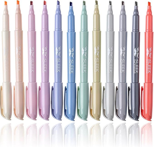 Mr. Pen- Highlighters, 12 Pack, Chisel Tip, Morandi Colors, Highlighters Assorted Colors
