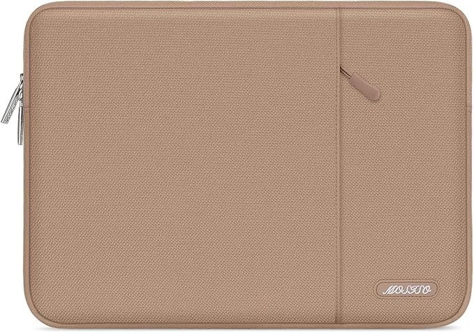 MOSISO Laptop Case 13 inch, 13 inch Laptop Sleeve Compatible with MacBook Air M4 M3 M2 M1 2025-2018 / Pro M2 M1 2025-2016, Polyester Vertical Computer Sleeve Bag with Pocket, Bronze Brown