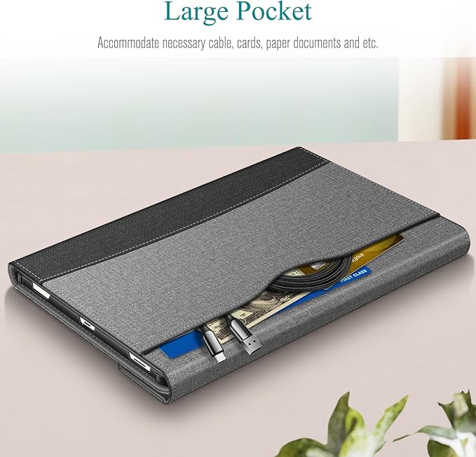 Fintie Case for Samsung Galaxy Tab S10 Lite/ S10 FE/ S9 FE 5G 10.9 Inch/Tab S9 11 Inch with Built-in S Pen Holder, Multiple Angle Portfolio Business Cover with Pocket Auto Sleep/Wake, Gray