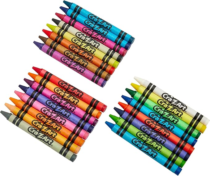 Cra-Z-Art Washable Crayons, Bulk Pack, 24 Count, 6 Packs of Crayons, Bulk School Supplies for Classroom, Back to School Essentials
