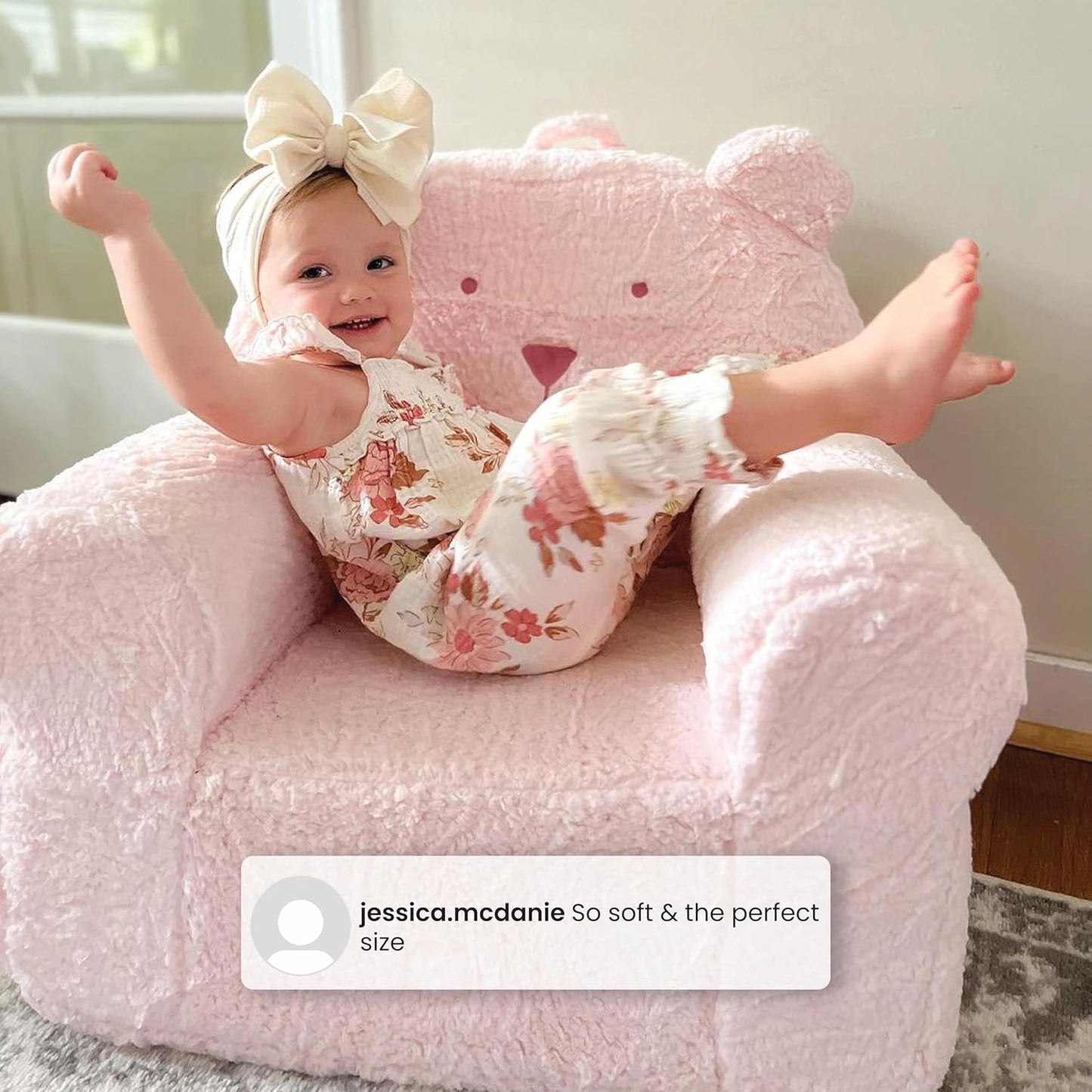 Delta Children babyGap Sherpa Bear Chair - Greenguard Gold Certified, Powder Blue