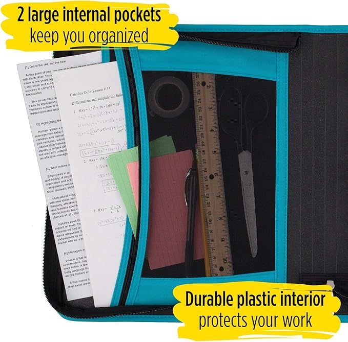 Five Star Zipper Binder, 2 Inch 3 Ring Binder, Xpanz Expandable with Interior Pockets, Assorted Colors, Color Selected For You, 1 Count (29040)
