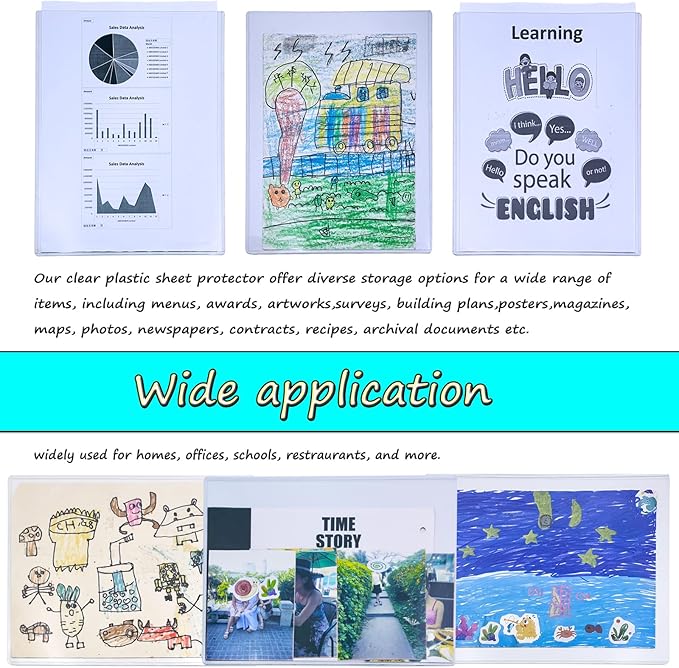 7 PCS 8.5" x 11" Rigid Print Protectors,Clear Plastic Page Protectors,Clear Rigid Top loaders,Plastic Paper Sheet Protectors for Photos,Documents,Contracts,Birth Certificate Protector (7)