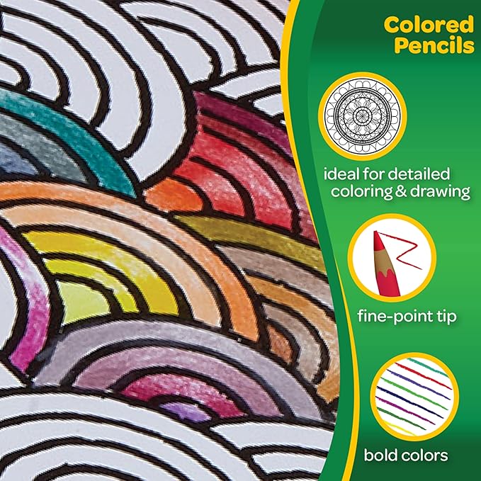 CRAYOLA Colouring Pencils - Assorted Colours (Pack of 12) | A Must-Have for All Kids Arts & Crafts Sets | Ideal for Kids Aged 3+