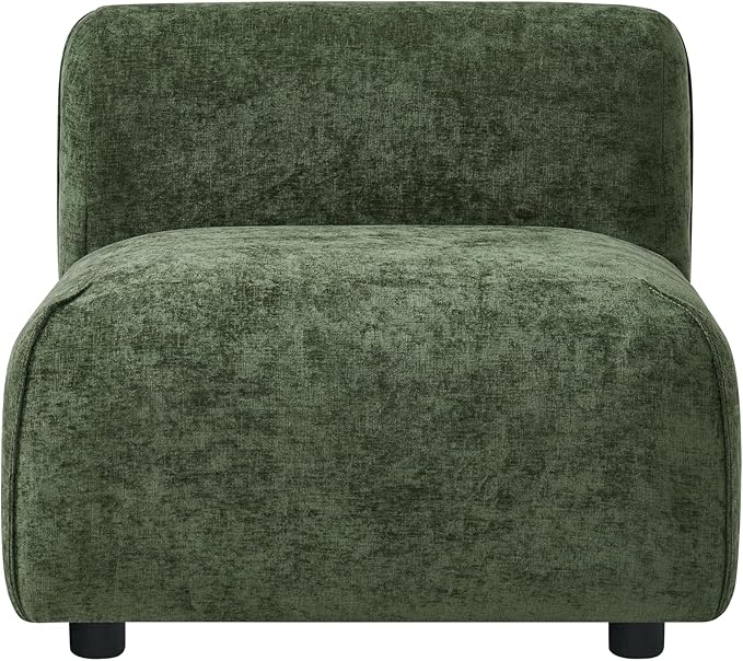 Christopher Knight Home Milio Modern Accent Chair with Ottoman Foot Rest, Wooden Frame Club Chair and Ottoman, Comfy Living Room Lounge Chair with Coffee Table, Single Sofa and Footstools, Green