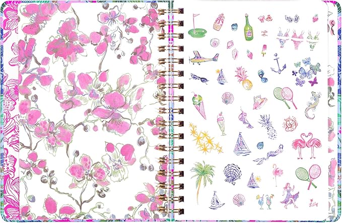 Lilly Pulitzer Large Monthly Planner January 2026 - December 2026, Monthly Agenda & Calendar, Stickers, Pockets, & Spiral Binding (Endless Summer)
