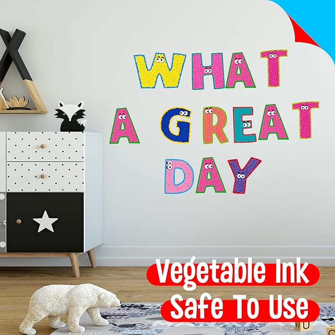 288 PCS Alphabet Combo Set, Large Size Letters Uppercase/Lowercase Letters, Numbers & Punctuation, Accents Cutouts for Classroom Home School Room Chalkboard Bulletin Board