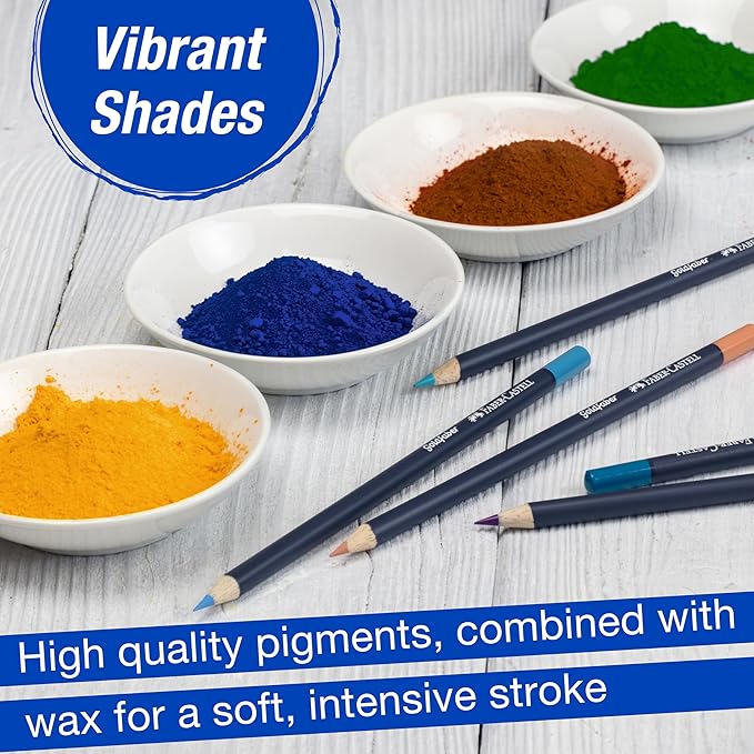 Faber-Castell Goldfaber Colored Pencils: Landscape Colored Pencils with Smooth Laydown, Rich Pigments, Break-Resistant Cores, Perfect for Nature Drawing, Outdoor Sketching & Adult Coloring (12 Count)