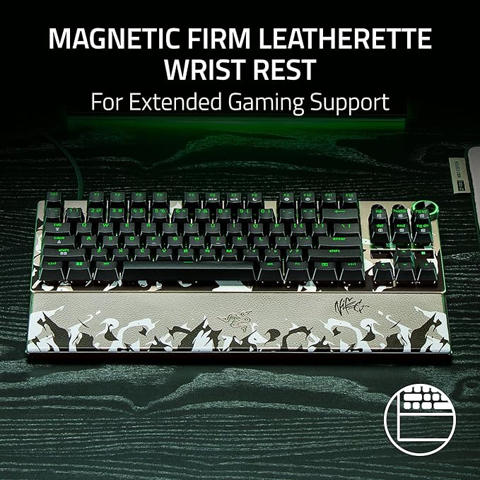 Razer Huntsman V3 Pro TKL 8KHz Esports Gaming Keyboard: Analog Optical Switches Gen 2-8000 Hz Polling Snap Tap - Rapid Trigger - Adjustable Actuation - Media Controls - Niko Edition
