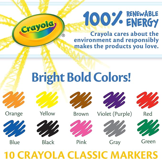 Crayola Fine Line Markers Classpack (200ct), Bulk Kids' Markers For Preschool, Kindergarten, Elementary School Classrooms, Teacher Classroom Must Haves
