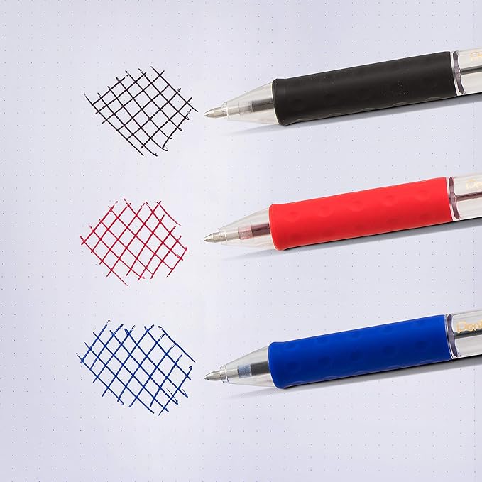 RSVP Pentel RT Retractable Ballpoint Pen, (1.0mm) Tip, Black Ink, Box of 12 (BK93-A)