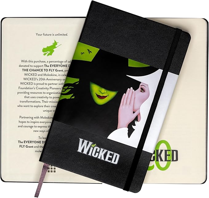Moleskine Limited Edition Wicked Notebook, Large, Ruled, Black, Hard Cover (5 x 8.25)