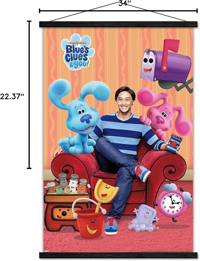 Blue's Clues - Group Wall Poster with Magnetic Frame