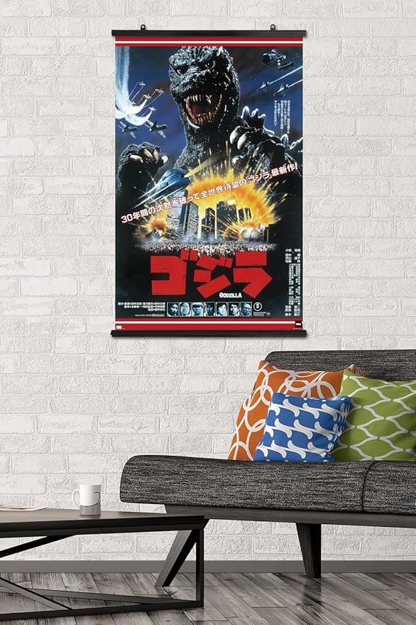 Trends International Godzilla - The Return Of Godzilla One Sheet Wall Poster, 34L x 22.4W, Premium Poster & Clip Bundle