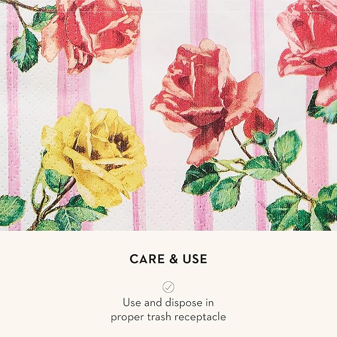 MACKENZIE-CHILDS Dinner Paper Napkins, Stylish Paper Dinner Napkins, Garden Gala