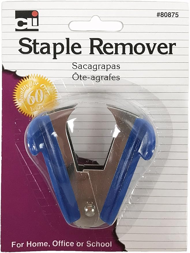 Charles Leonard Inc 80875 Charles Leonard Heavy Duty Staple Remover, Pinch Jaw Style, Blue