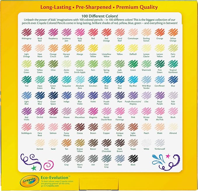 Crayola Colored Pencil Locker, 15 Dual-Tip Pencils, 30 Colors, Multicolor, (Model: 04-6841)