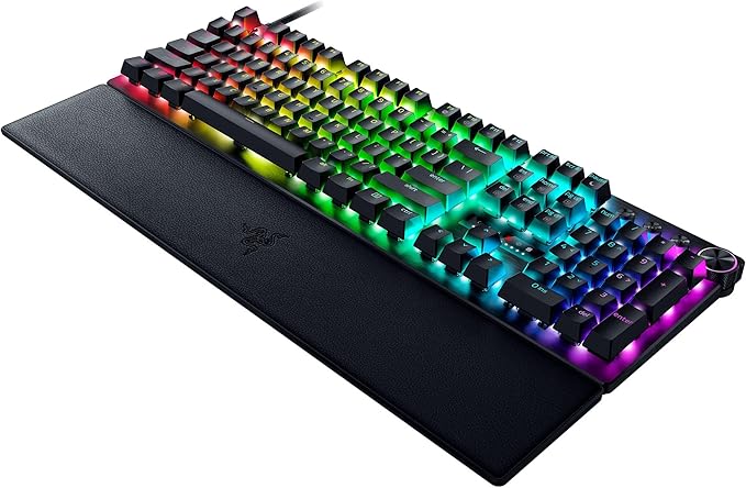 Razer Huntsman V3 Pro 8KHz Esports Gaming Keyboard: Analog Optical Switches Gen 2-8000 Hz Polling Snap Tap - Rapid Trigger - Adjustable Actuation - Media Controls - PBT Keycaps - Black