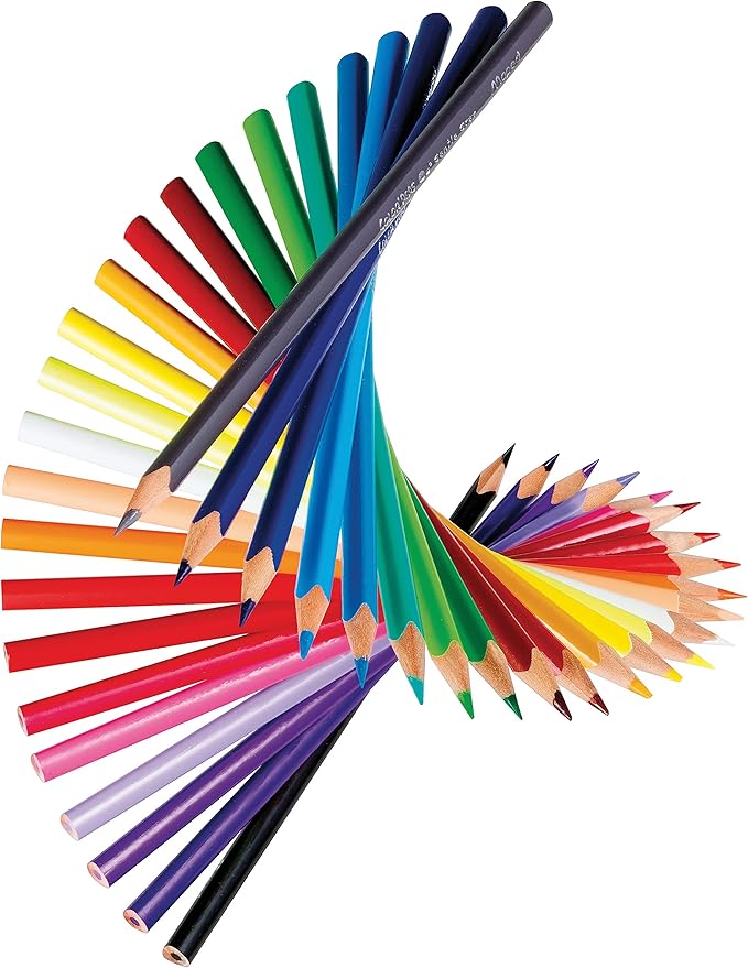 Maped Helix USA - Color'Peps Triangular Colored Pencils, 24 Pack - Art Project Creation - Vibrant Colors - Quality Art Supplies for Professionals and Hobbyists